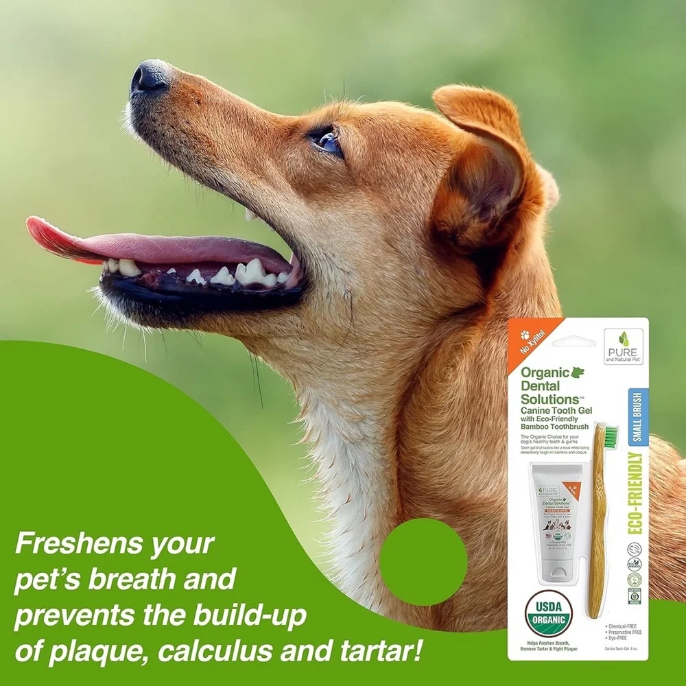 Pure and Natural Pet Organic Dental Solutions USDA Certified Organic Small Kit